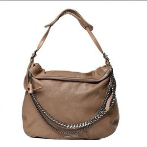 Jimmy Choo Brown Leather Chain Shoulder Bag